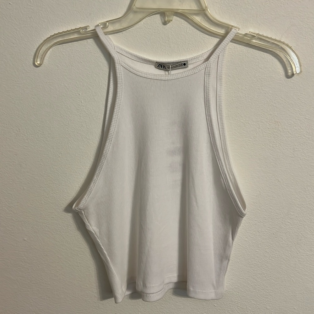 Brand New: Zara White Crop Tank